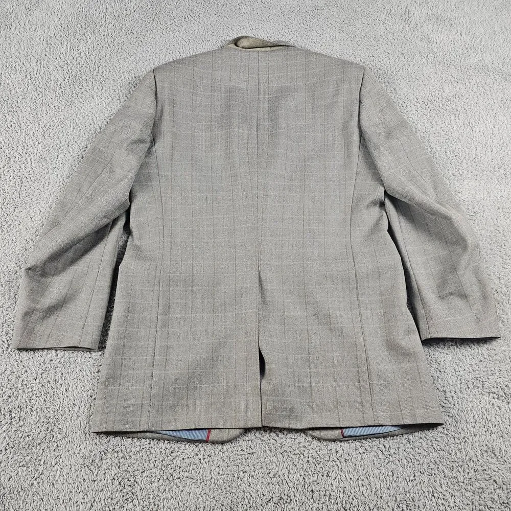 Pendleton Blazer Mens 42L Long Gray Wool Herringbone Sport Coat Jacket 2 Button
